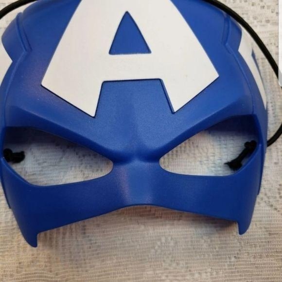 Rubies Marvel Captain America Plastic MASK Halloween‎ Costume Child Blue - Picture 4 of 5